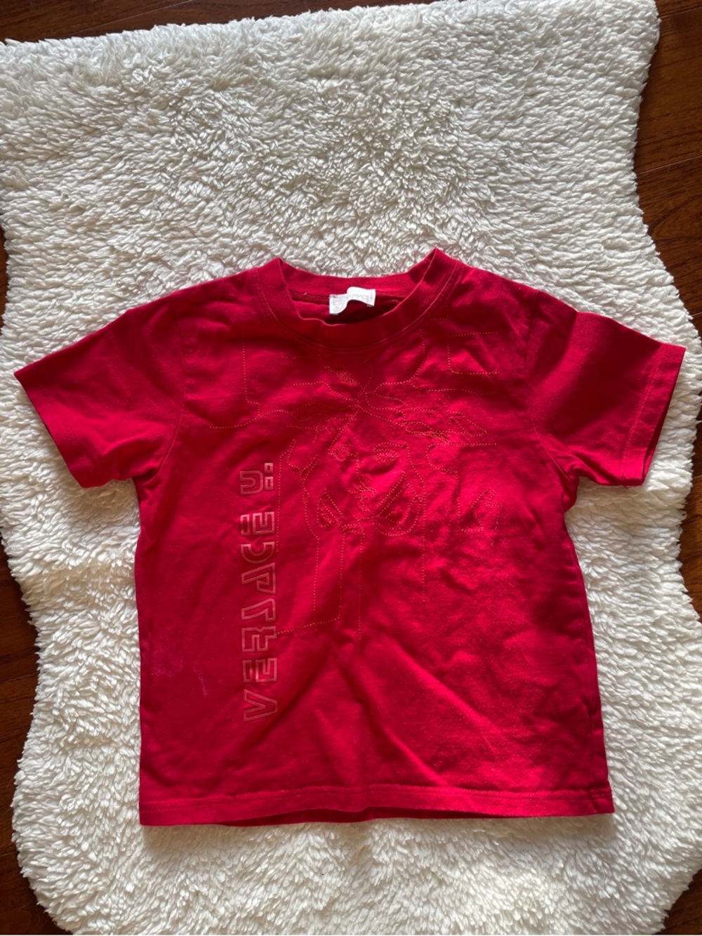 Versace Kids Red Graphic Tee